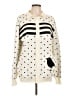 OXKNIT 100% Cotton Polka Dots Ivory Jacket Size L - photo 1