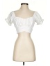Lyaner White Short Sleeve Blouse Size S - photo 1