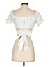 Lyaner White Short Sleeve Blouse Size S - photo 2