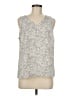 Nine West 100% Polyester Silver Sleeveless Top Size M - photo 1