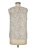 Nine West 100% Polyester Silver Sleeveless Top Size M - photo 2