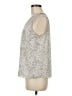 Nine West 100% Polyester Silver Sleeveless Top Size M - photo 5