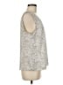 Nine West 100% Polyester Silver Sleeveless Top Size M - photo 4