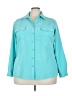 Kim Rogers 100% Polyester Teal Long Sleeve Blouse Size 3X - photo 1