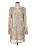 She + Sky 100% Polyester Metallic Silver Cocktail Dress Size S - photo 1