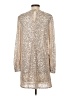 She + Sky 100% Polyester Metallic Silver Cocktail Dress Size S - photo 2