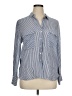 Zara Stripes Blue Long Sleeve Button-Down Shirt Size XL - photo 1