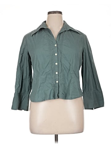 AK Anne Klein 3/4 Sleeve Button-Down Shirt (view 1)