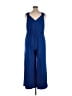London Times Solid Blue Jumpsuit Size 16 - photo 2