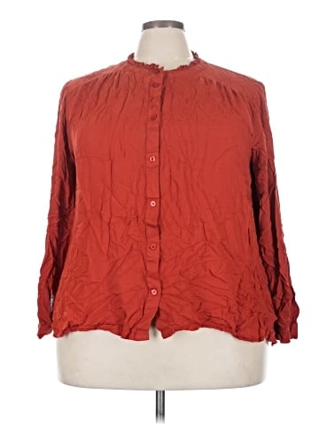 Lane Bryant 3/4 Sleeve Button-Down Shirt (view 1)