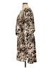 Vince Camuto 100% Polyester Animal Print Tan Casual Dress Size 1X - photo 5