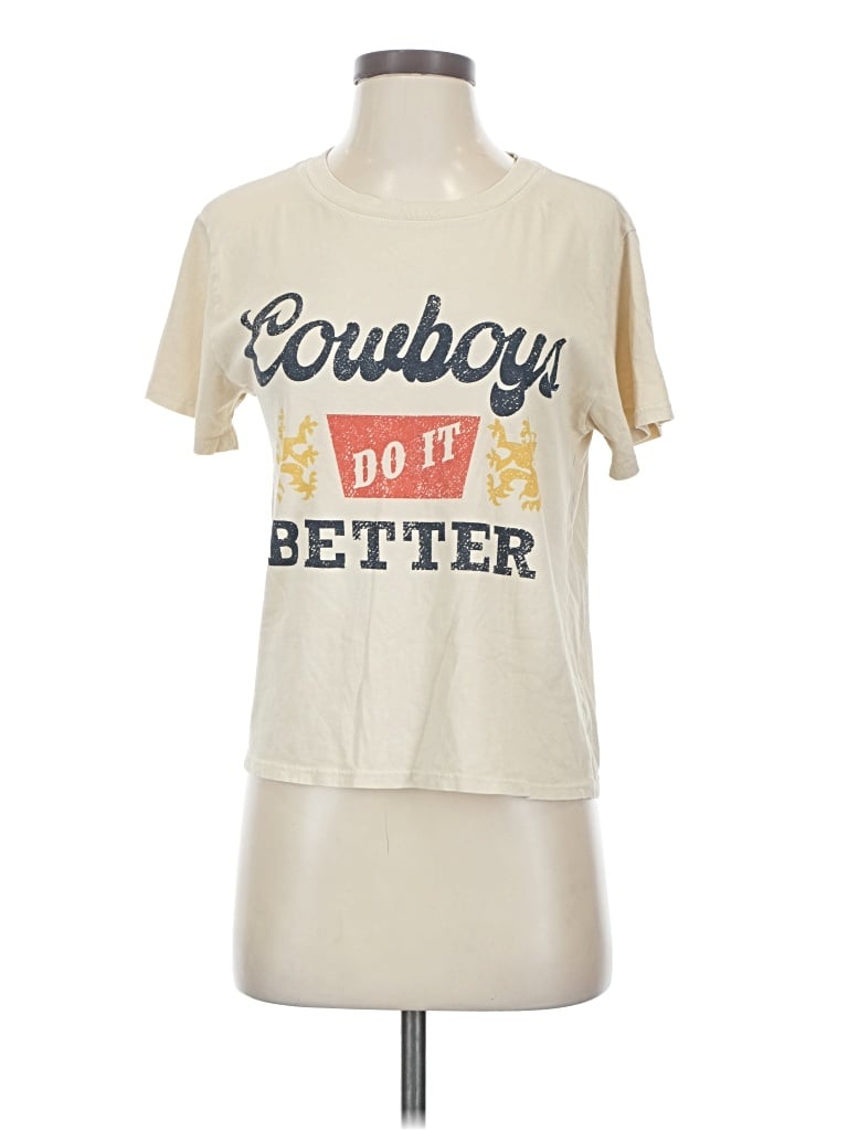 Pre-owned Assorted Brands Short Sleeve T-shirt In Ivory