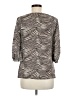Tory Burch 100% Silk Gray 3/4 Sleeve Silk Top Size 6 - photo 2