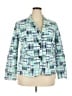 Talbots 100% Cotton Print Blue Blazer Size 18 - photo 1