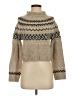 J.Crew Chevron-herringbone Tan Turtleneck Sweater Size XXS - photo 1