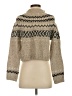 J.Crew Chevron-herringbone Tan Turtleneck Sweater Size XXS - photo 2