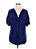Odille Blue Short Sleeve Blouse Size M - photo 1