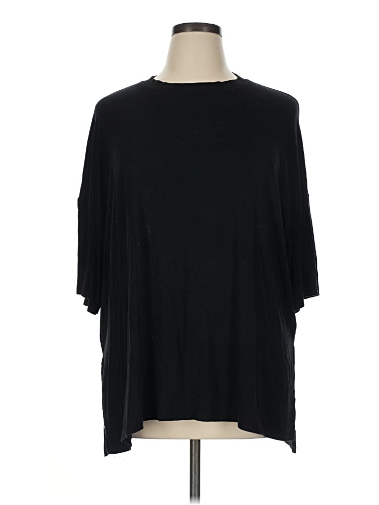 Pre-owned Prettygarden 3/4 Sleeve T-shirt In Black