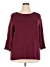 Karen Scott 100% Cotton Burgundy Pullover Sweater Size 2X - photo 1