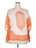 Aqua Blues 100% Polyester Orange Poncho Size 3X - photo 1