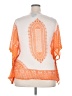 Aqua Blues 100% Polyester Orange Poncho Size 3X - photo 2