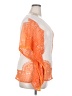 Aqua Blues 100% Polyester Orange Poncho Size 3X - photo 4