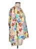 St. John's Bay 100% Cotton Floral Multi Color Ivory Long Sleeve Blouse Size L - photo 4