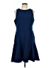 DKNY Solid Blue Casual Dress Size 12 - photo 1