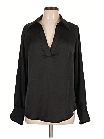 Aqua Long Sleeve Blouse (view 1)