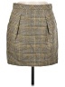 J.Crew 100% Wool Plaid Brown Wool Skirt Size 6 - photo 1