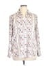 Ann Taylor 100% Polyester Paisley White Long Sleeve Blouse Size XL - photo 1