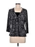 Briggs New York Black 3/4 Sleeve Blouse Size M (petite) - photo 1