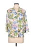 Investments 100% Polyester Tropical Blue 3/4 Sleeve Blouse Size M (petite) - photo 1