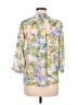 Investments 100% Polyester Tropical Blue 3/4 Sleeve Blouse Size M (petite) - photo 2