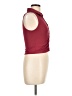 Forever 21 Burgundy Sleeveless Button-Down Shirt Size L - photo 4