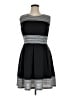 R&M Richards Argyle Color Block Stripes Black Cocktail Dress Size 16 - photo 1