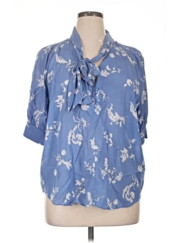 Ann Taylor Short Sleeve Blouse (view 1)