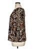Talbots 100% Polyester Animal Print Brown 3/4 Sleeve Blouse Size 1X Petite - photo 5