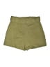 Zara Solid Green Khaki Shorts Size S - photo 2