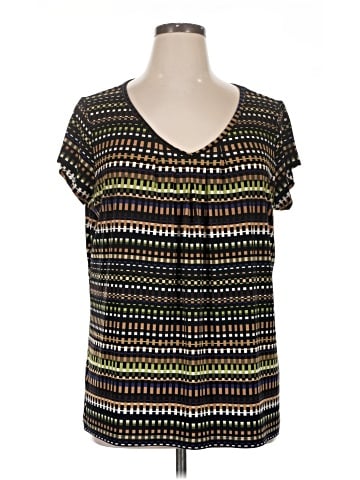 Liz & Co. Short Sleeve Blouse (view 1)