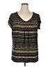 Liz & Co. Black Short Sleeve Blouse Size 1X - photo 1