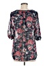 Skies Are Blue 100% Polyester Floral Blue 3/4 Sleeve Blouse Size M - photo 2