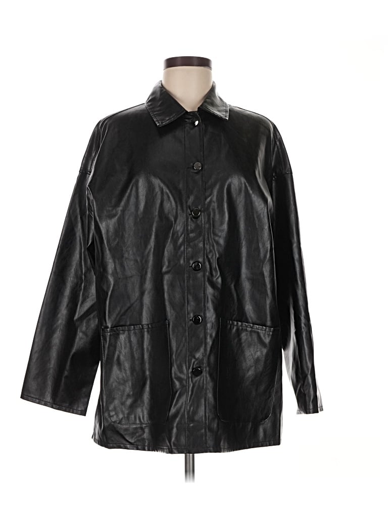 Pre-owned Shein Raincoat In Black