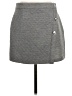 Aqua 100% Polyester Solid Gray Casual Skirt Size S - photo 1