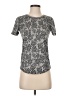 Ann Taylor LOFT Paisley Silver Short Sleeve T-Shirt Size XS - photo 1