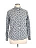 SSLR 100% Cotton Print Silver Long Sleeve Button-Down Shirt Size XL - photo 1