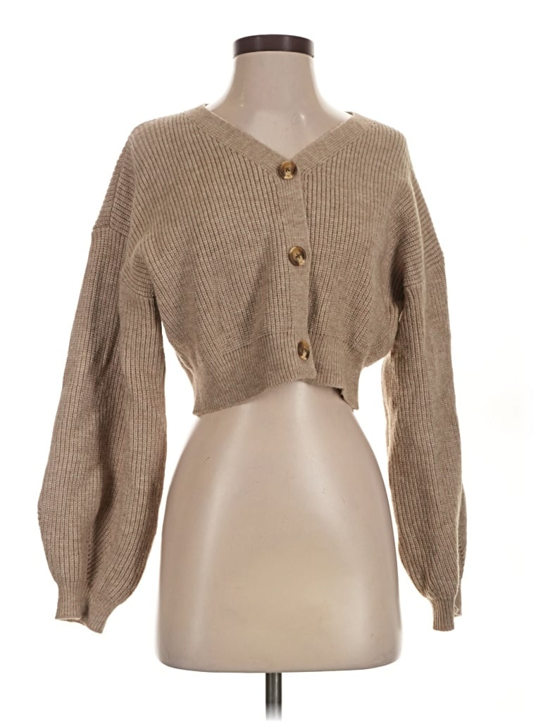 Pre-owned Cider Cardigan Sweater In Tan