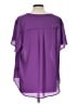 Torrid 100% Polyester Purple Short Sleeve Blouse Size Lg Plus (0) - photo 2