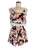 Charlotte Russe 100% Rayon Floral Blue Romper Size L - photo 1