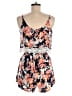 Charlotte Russe 100% Rayon Floral Blue Romper Size L - photo 2